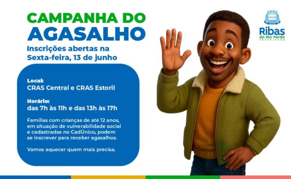 Prefeitura de Ribas do Rio Pardo abre inscrições para a Campanha do Agasalho nesta sexta-feira (13)