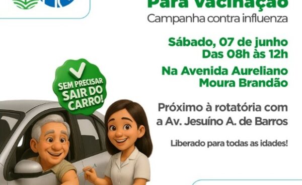 Vacinação contra Influenza: Prefeitura realiza 2ª edição do drive-thru neste sábado (07)